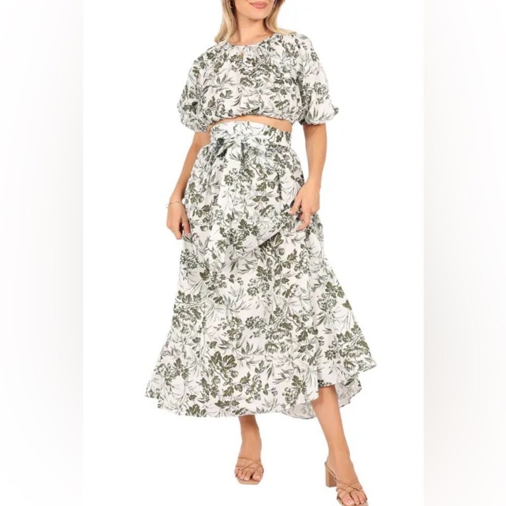 Petal & Pup NWT DELILAH SET - GREEN FLORAL SIZE Large